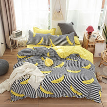 Load image into Gallery viewer, HOT sale Bedding Sets Duvet Cover3/4pcs Cartoon new fashion Bed sheets Single Twin Full Queen Sizes Fruit Banana  Men Women