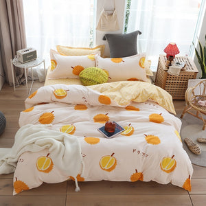 HOT sale Bedding Sets Duvet Cover3/4pcs Cartoon new fashion Bed sheets Single Twin Full Queen Sizes Fruit Banana  Men Women