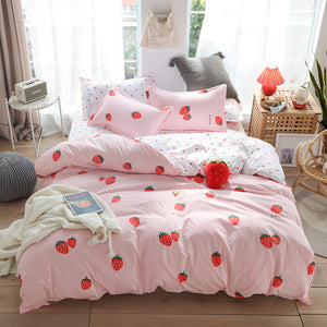 HOT sale Bedding Sets Duvet Cover3/4pcs Cartoon new fashion Bed sheets Single Twin Full Queen Sizes Fruit Banana  Men Women